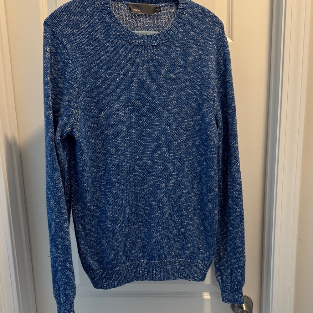 Vince Blue Marled Crewneck Sweater